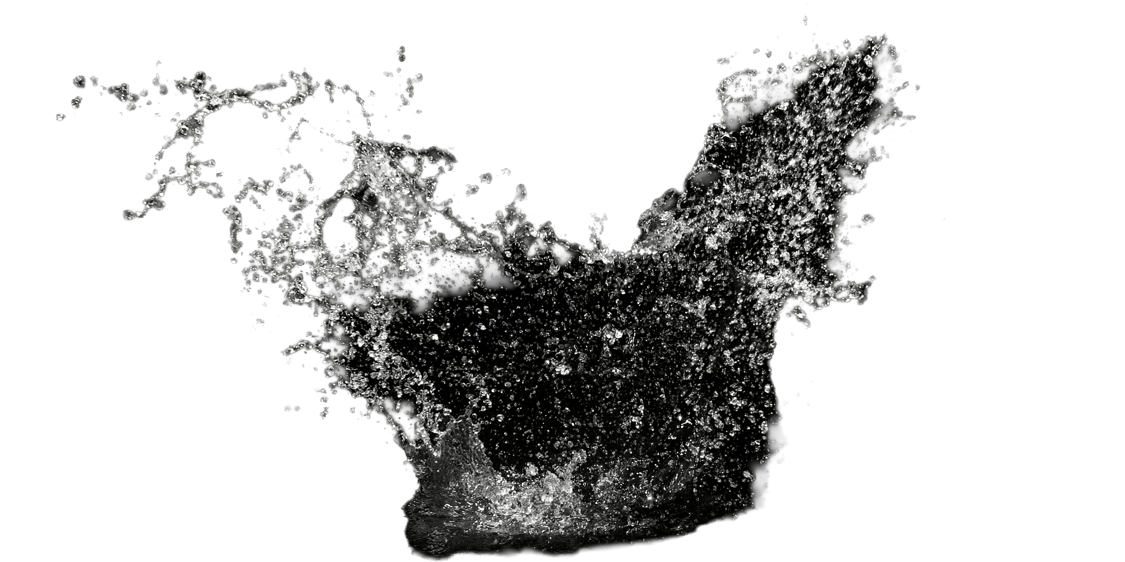 Visuel d'eau en forme de splash fontaine