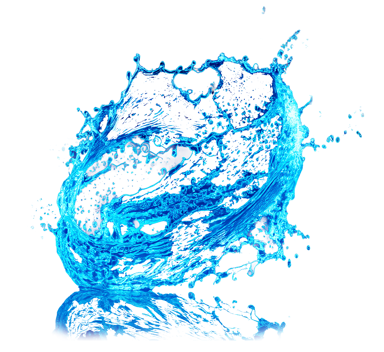 Tourbillon d'eau bleu